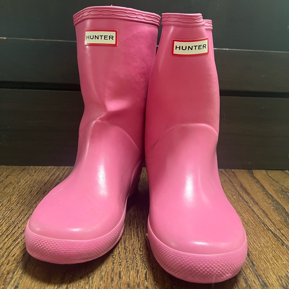 Hunter Kids Pink Rain Boots